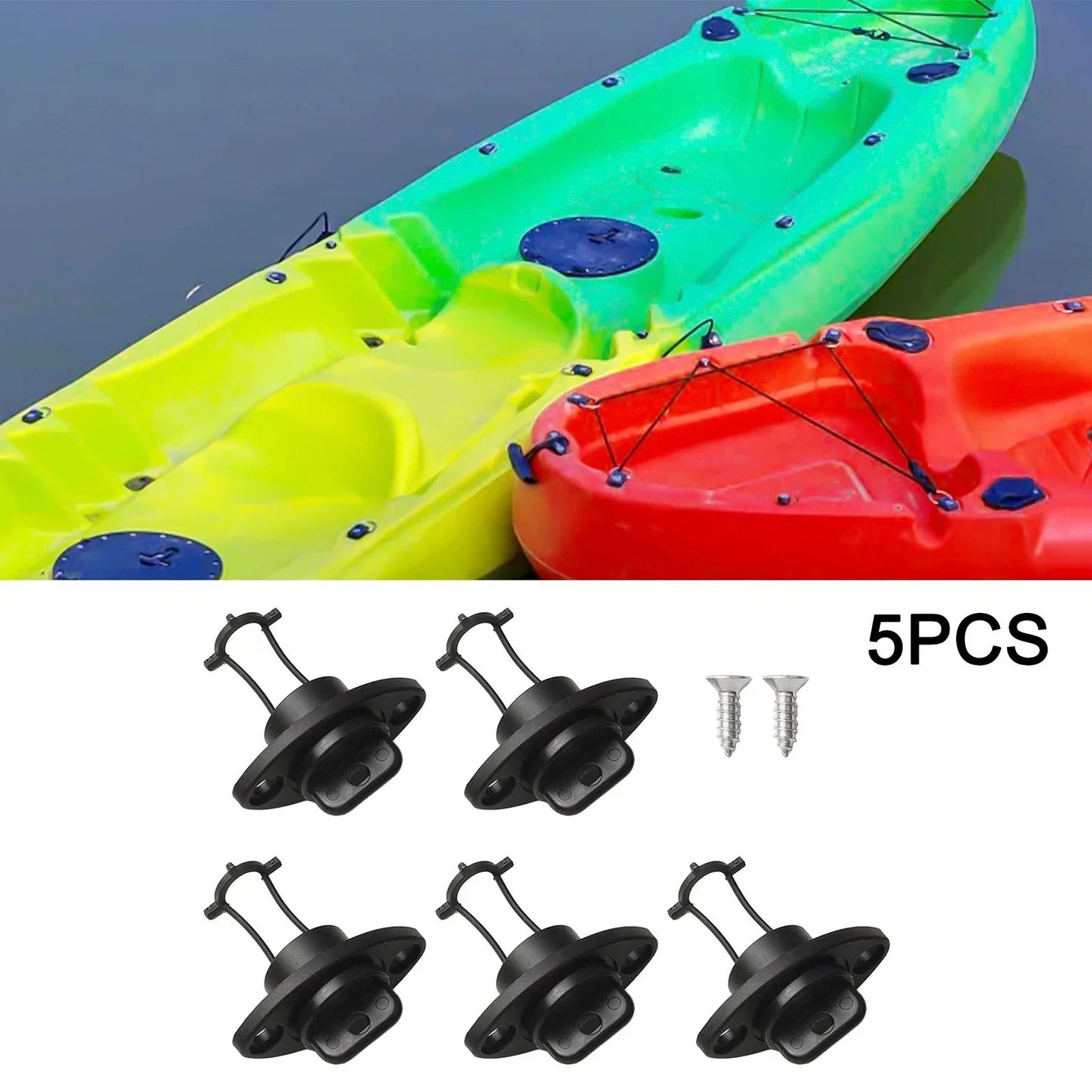 Sleek Marine Drain: 2 x Bungs, 4 Screws for Reliable Sealing