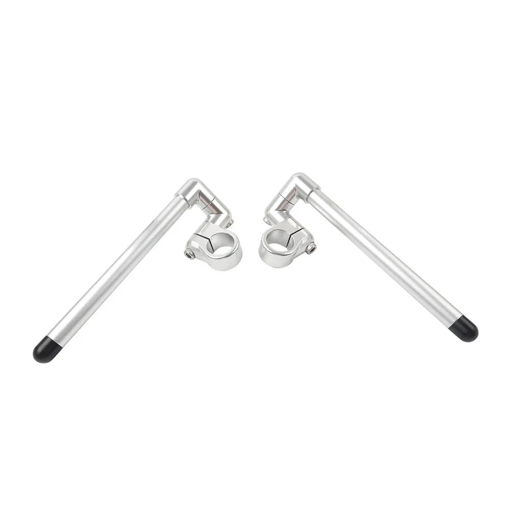 35MM 7/8" Clip-On Handlebar for Universal Cafe Racer - Silver