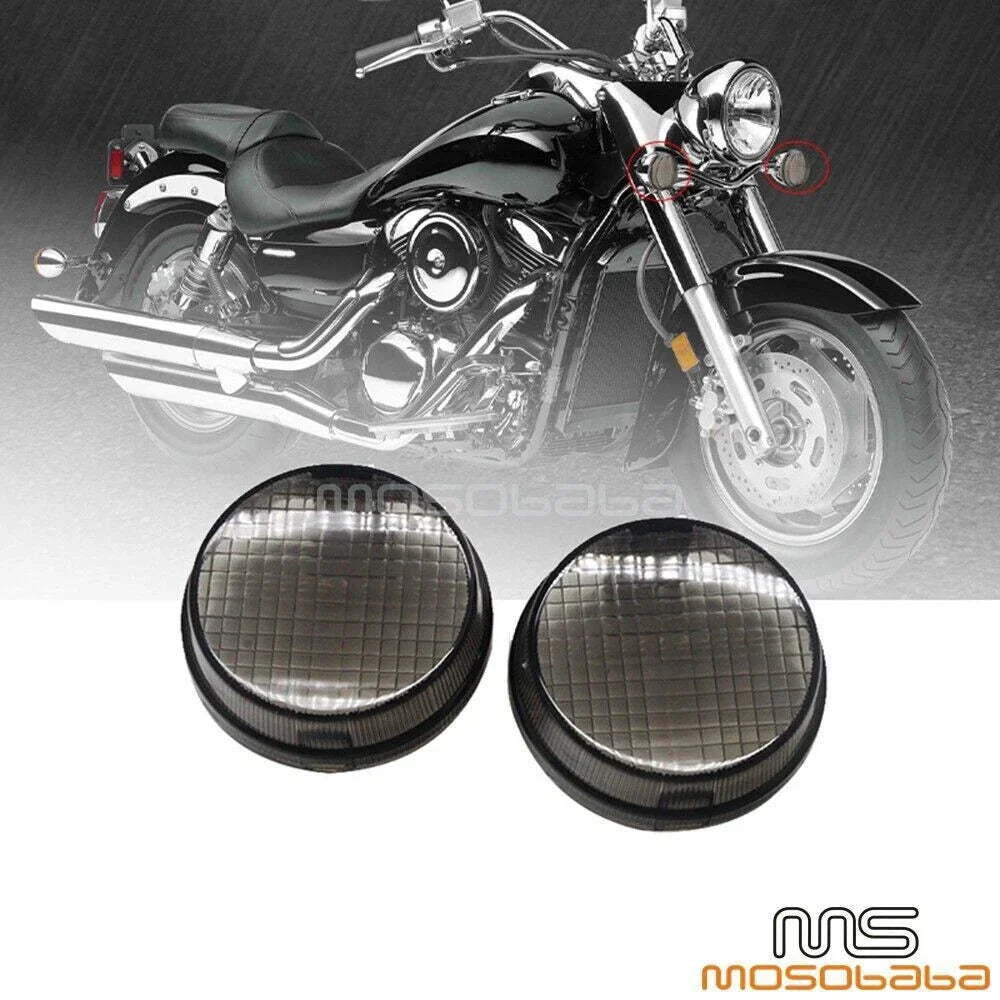 2.75'' Smoke Turn Signal Lenses Covers for Kawasaki Vulcan VN1600
