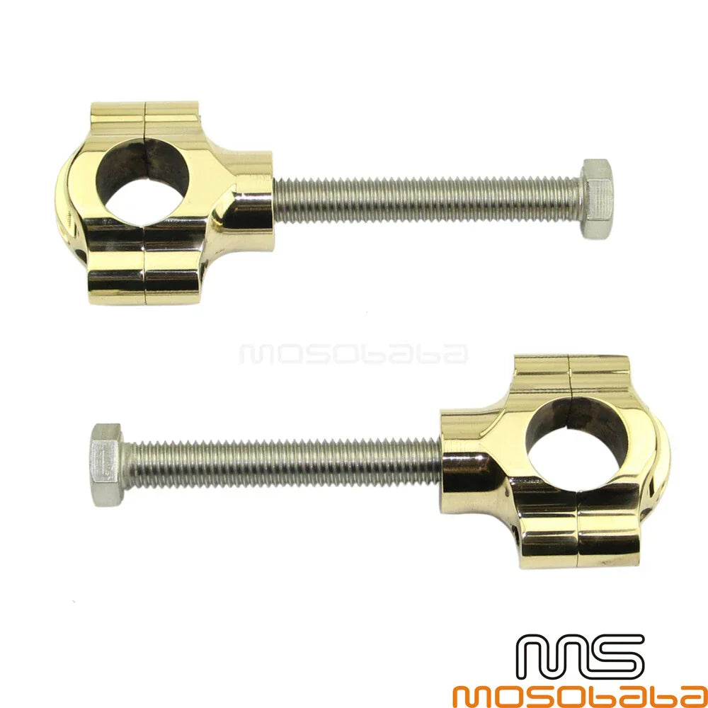 Brass 1" Handlebar Riser Clamps for Harley Chopper Sportster Road Glide