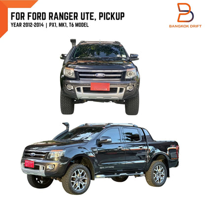 Silver Black Front Door Side Decal Sticker for Ford Ranger T6 (2012-2014)