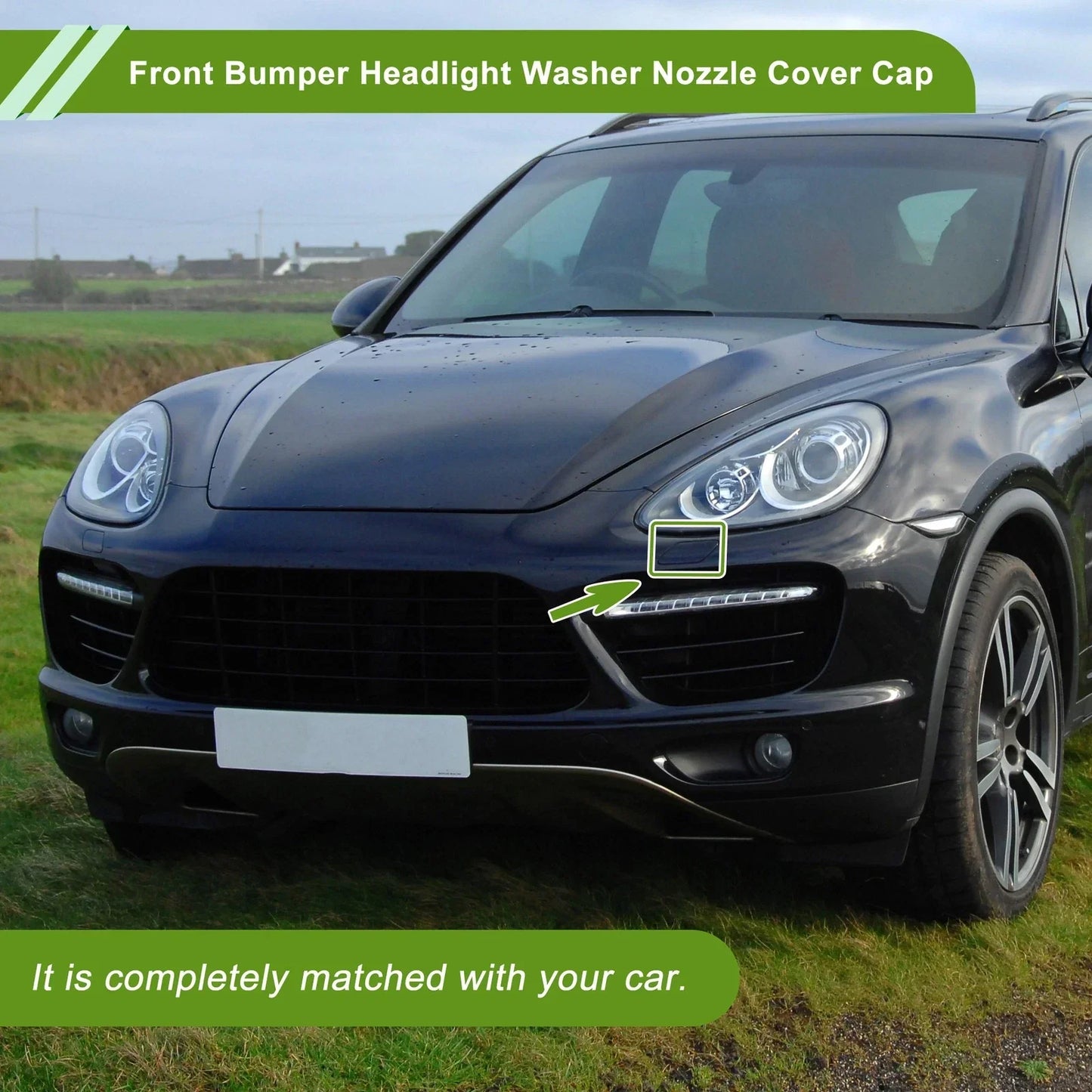 Bumper Headlight Washer Nozzle Cover for Porsche Cayenne (2003-2010)