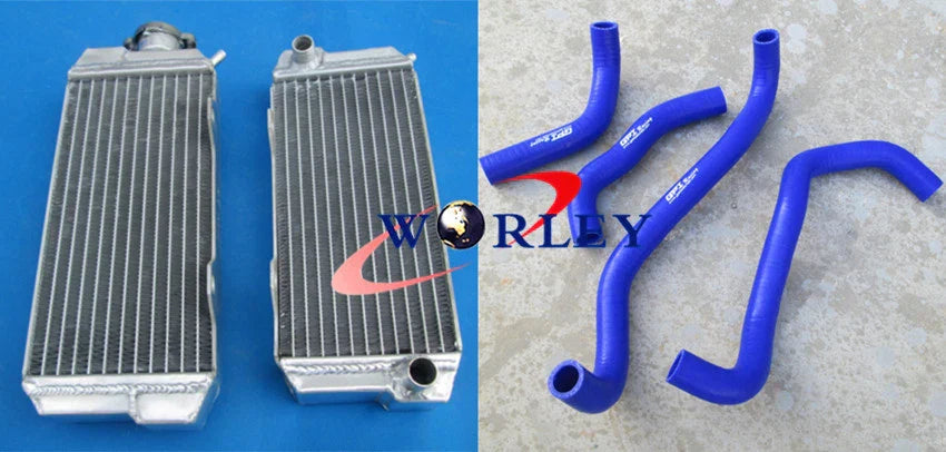 Aluminum Radiator & Hose for Honda ATV ATC250R 1985-1986 () Blue