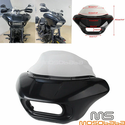1X Headlight Fairing & Windshield for Harley Softail Fat Bob 114 (18-24)