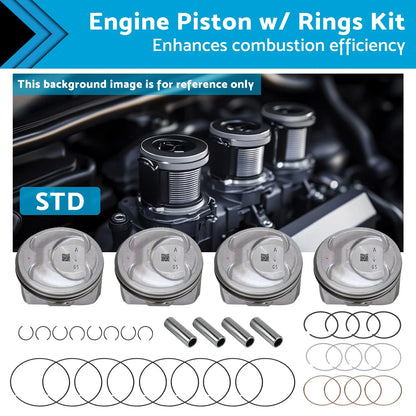 Engine Piston w/ Rings for Kia Sorento, Optima, Hyundai Sonata 2.4L (2011-2020)