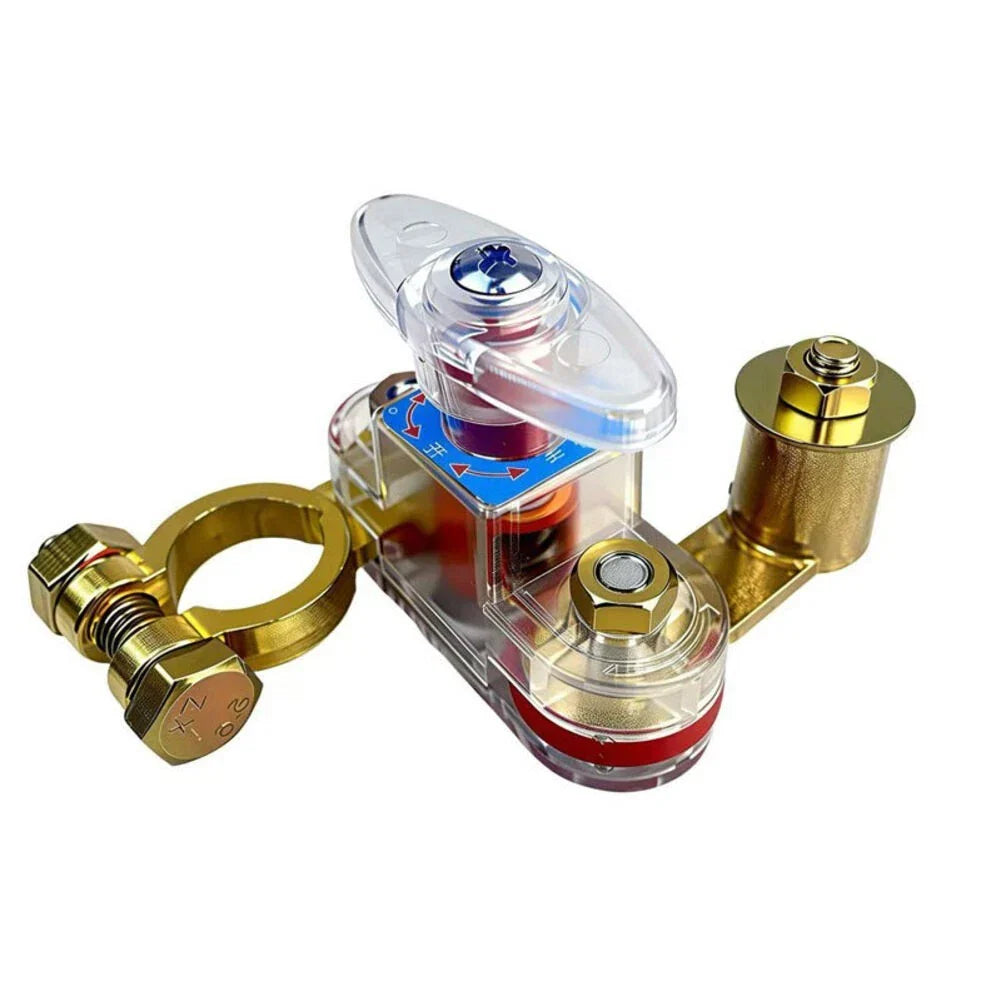 Power Off Switch Battery Isolator / 12V/24V Rotatable Terminals for Trucks RV