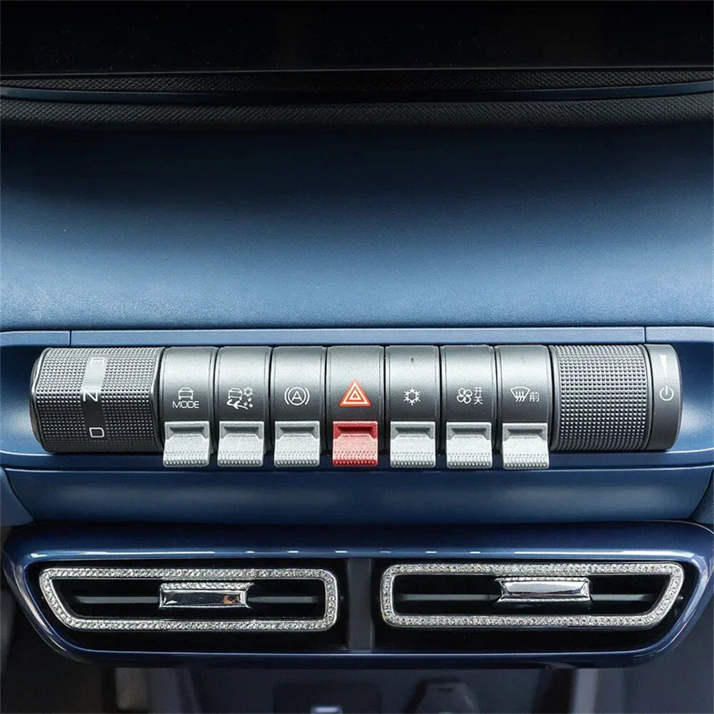 7Pcs Button Paddle Stickers for BYD Dolphin (2021-2025)