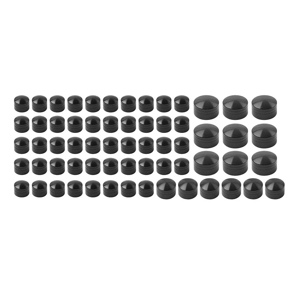 63X Black Engine Topper Bolt Caps for Harley Softail Standard FXST (2000-2006)