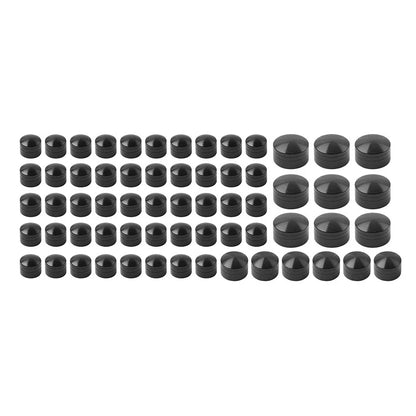63X Black Engine Topper Bolt Caps for Harley Softail Standard FXST (2000-2006)