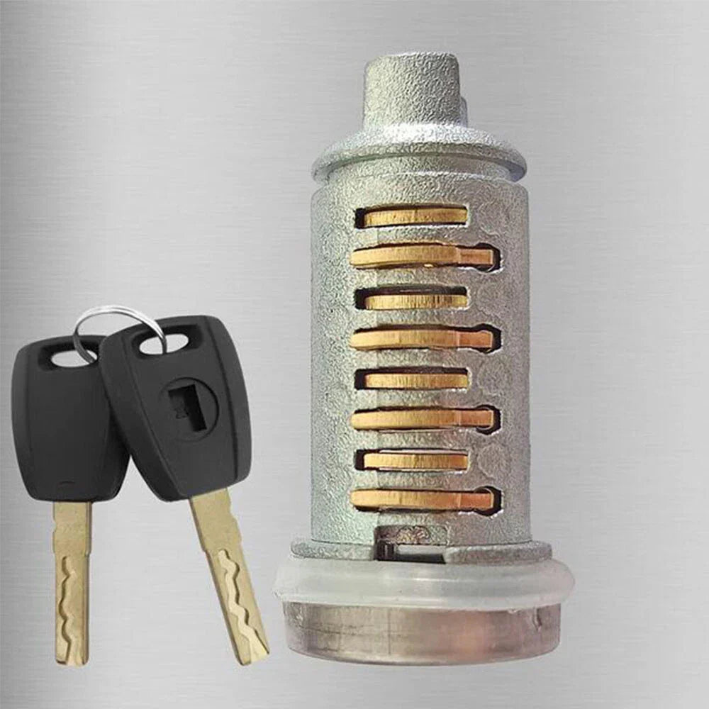 Door Lock Cylinder w/ 2 Keys for Fiat Doblo, Doblo Cargo, Panda, Punto