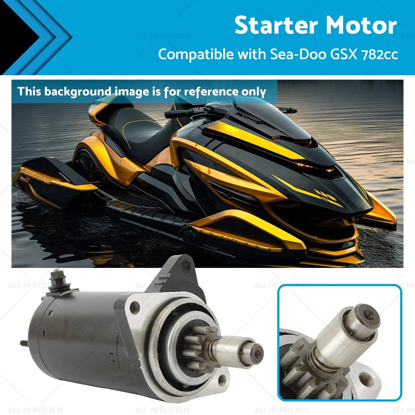 Starter Motor for Sea-Doo 1800 GSX Rotax Marine Speedster SPX (1995-1999)