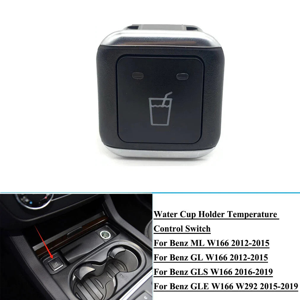 Water Cup Holder Temp Switch Button for Mercedes-Benz ML/GL/GLS/GLE (2012–2019)