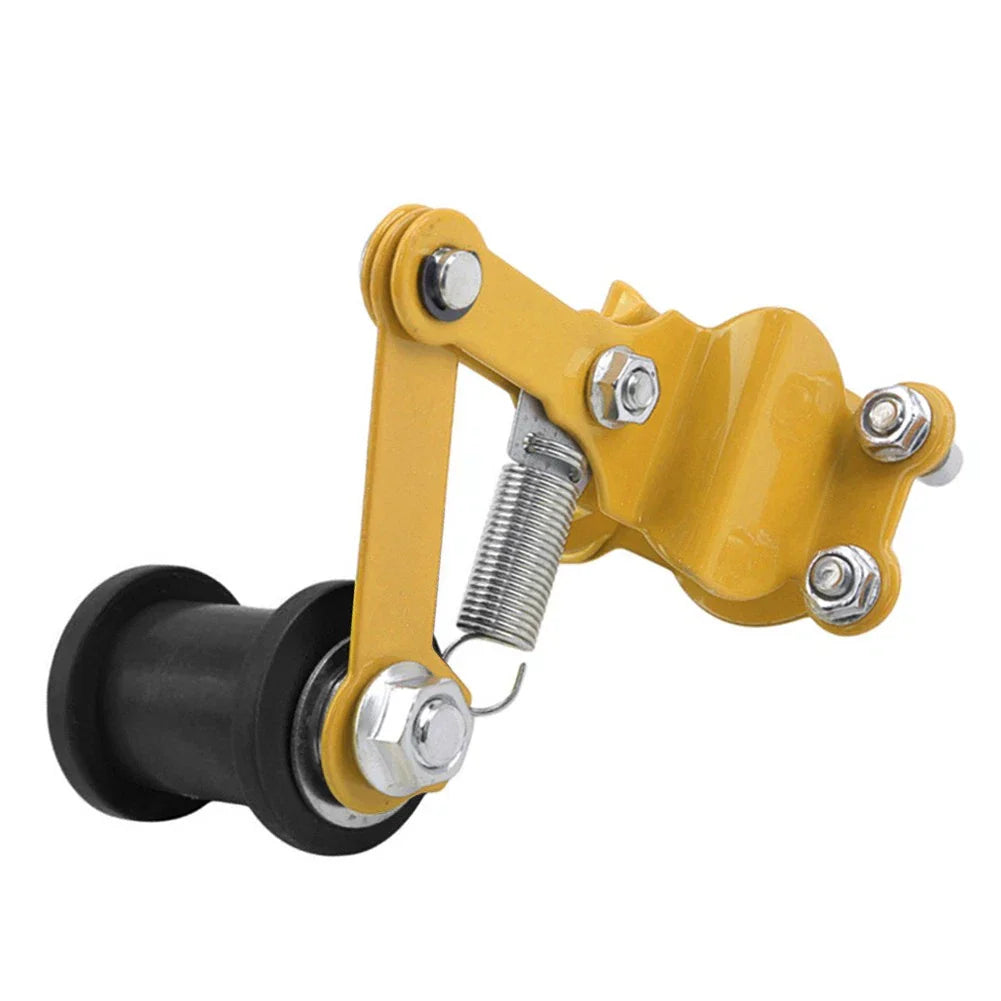 Yellow & Black Universal Bolt-On Chain Tensioner Roller Adjuster for ATV/Dirt Bike