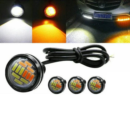 12V 15W 4pcs LED Car Lights White Yellow Daytime Running Signals