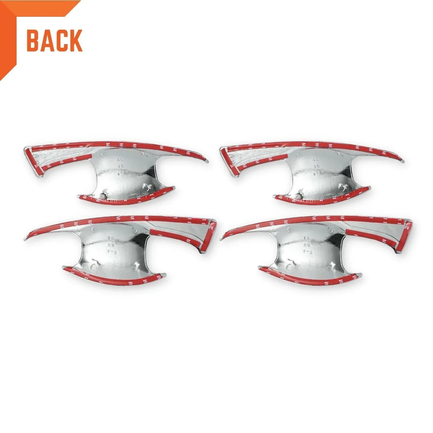 Chrome Red Door Handle Insert Bowl Cup Trim for Toyota Hilux Revo (2015-2023)