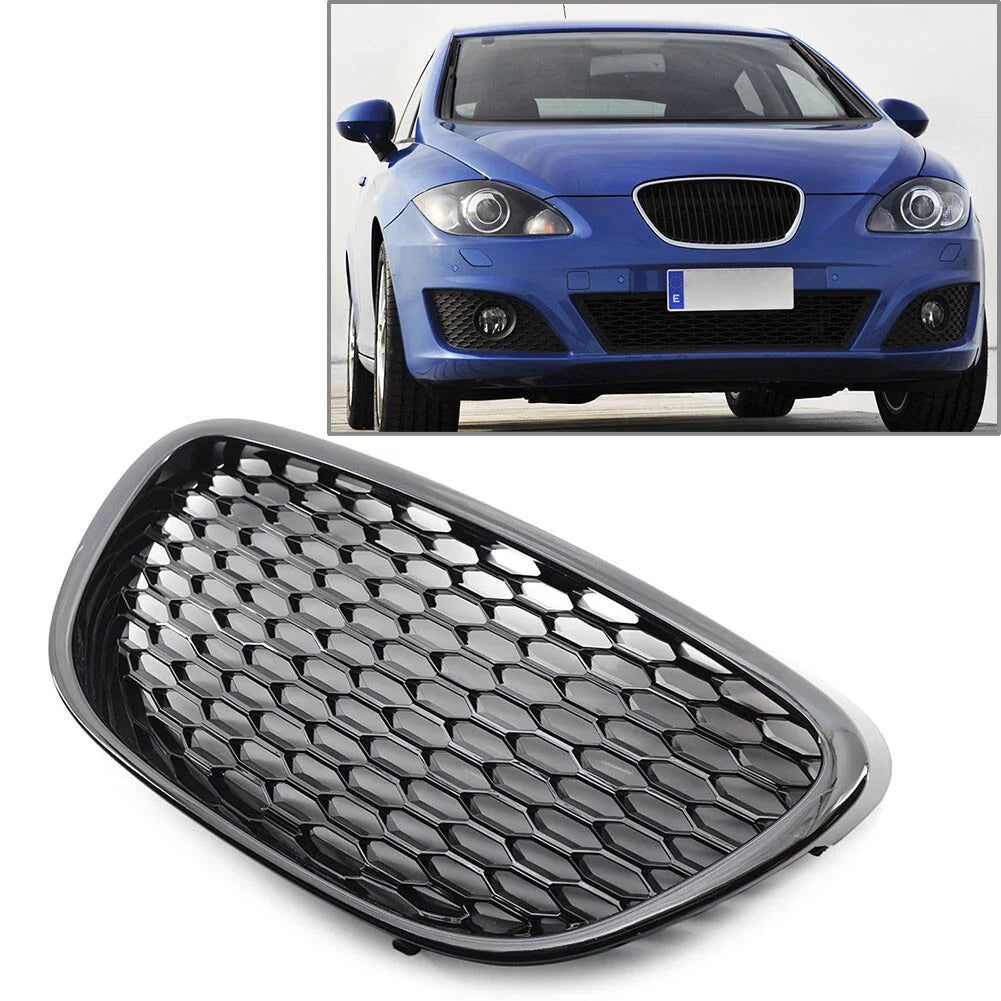 Black ABS Front Bumper Grille for SEAT LEON MK2 (2006-2009)