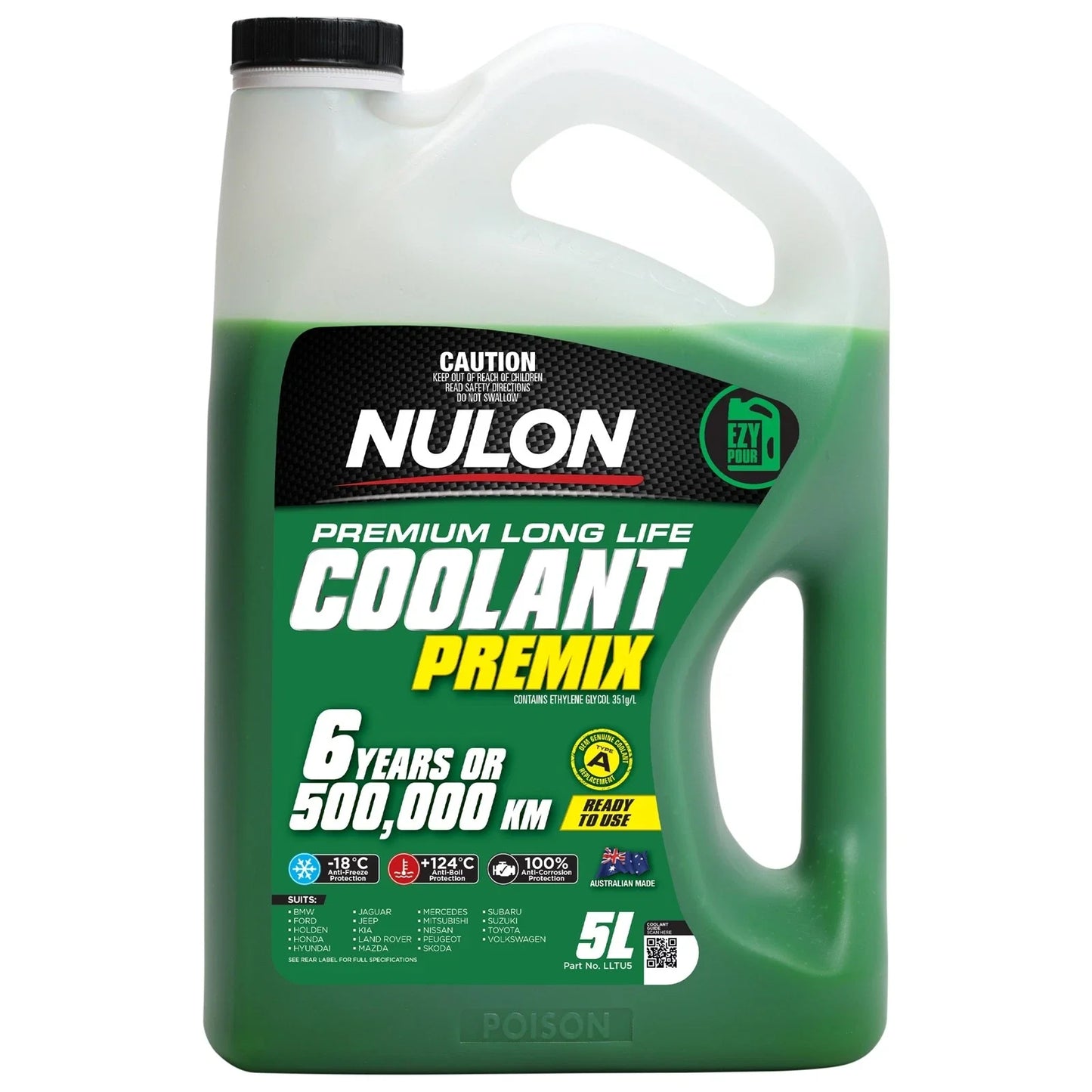 Coolant Premix 5L Green Premium Long Life