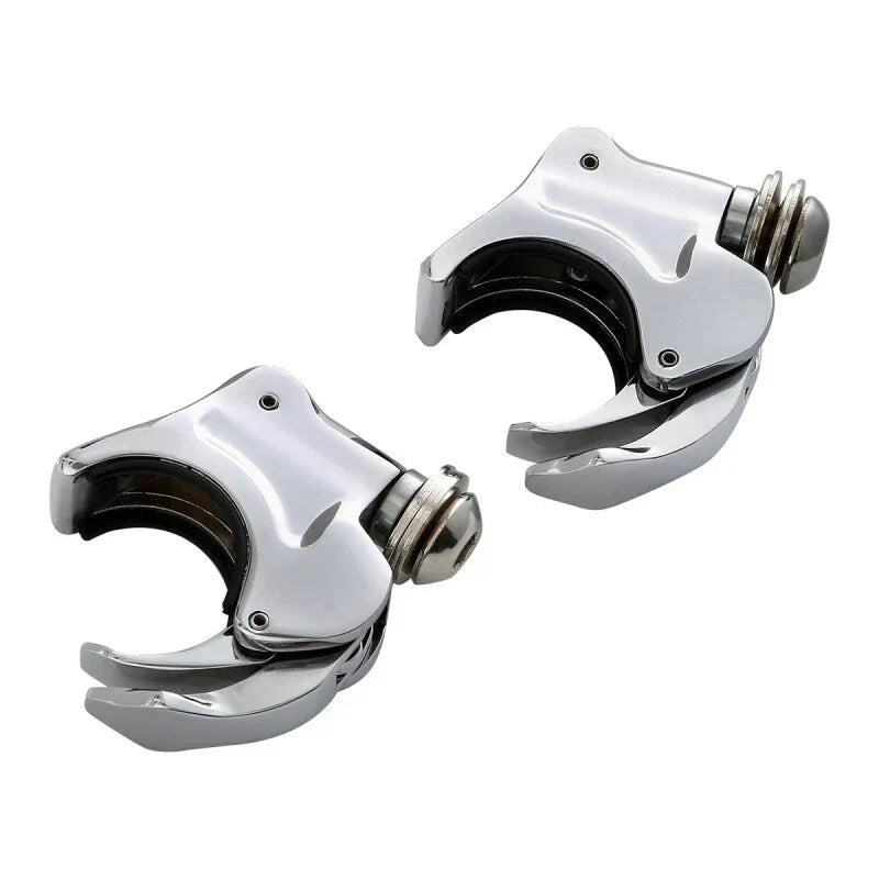 Chrome 39mm Forks Quick Release Windshield Clamps for Harley Dyna, Sportster