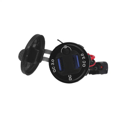 Dual USB 3.0 Fast Charger Socket Power Outlet Adapter for Honda XL750 Transalp