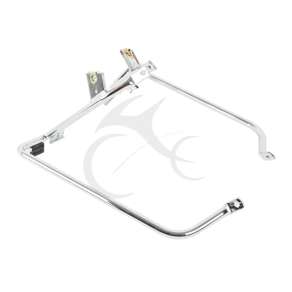 Chrome/Black Saddlebag Brackets for Harley Touring (2009-2013)