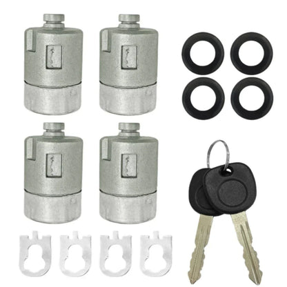 4 Pcs Door Lock Cylinder & 2 Keys for Chevrolet Express Savana 1500 2500 3500 (2003-2023)