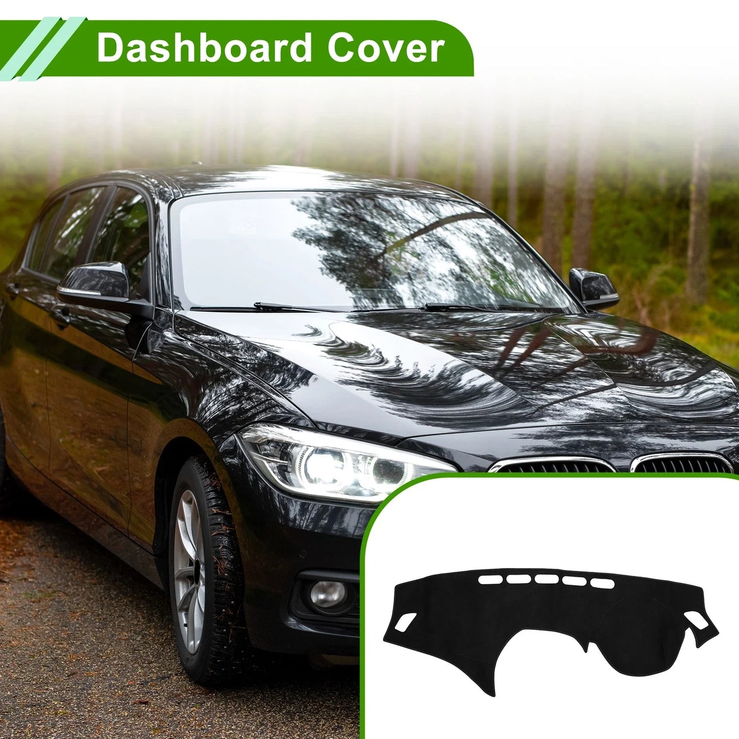 Dash Cover Mat for BMW 1 Series F20 (2012-2017) Sun Protector Pad Black