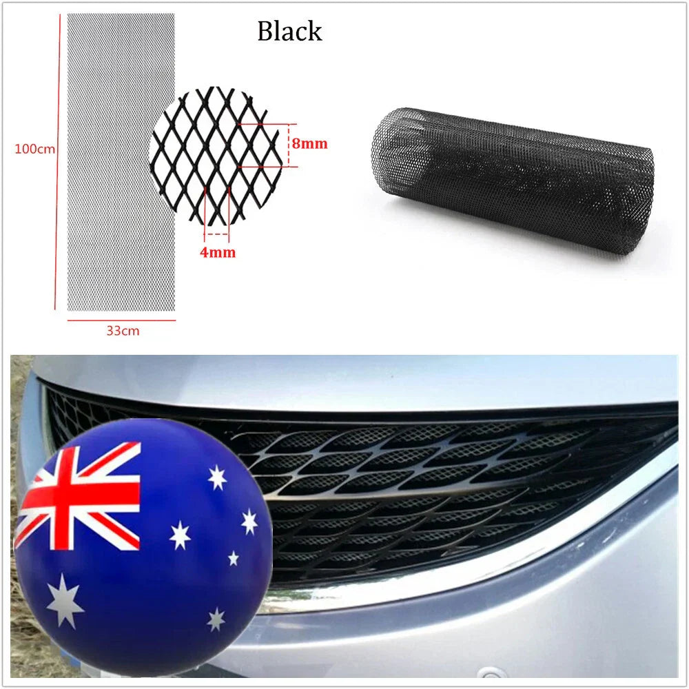 Aluminium Grille Net 39"x13" Mesh Grill Cover for Car Fender Bumper AU