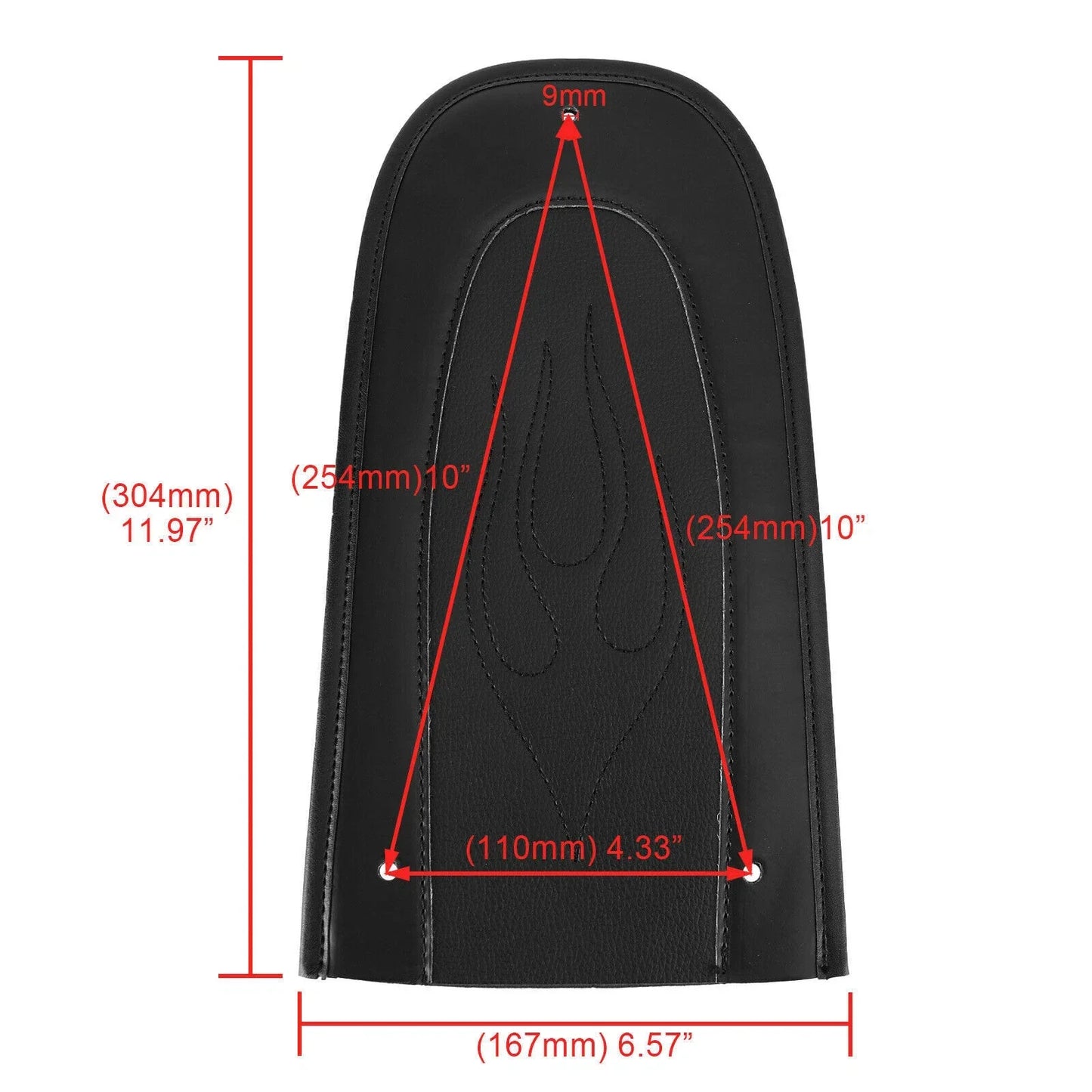 Flame Stitch PU Leather Rear Fender Bib Solo Seat for Touring Electra Glide (2009-2023)