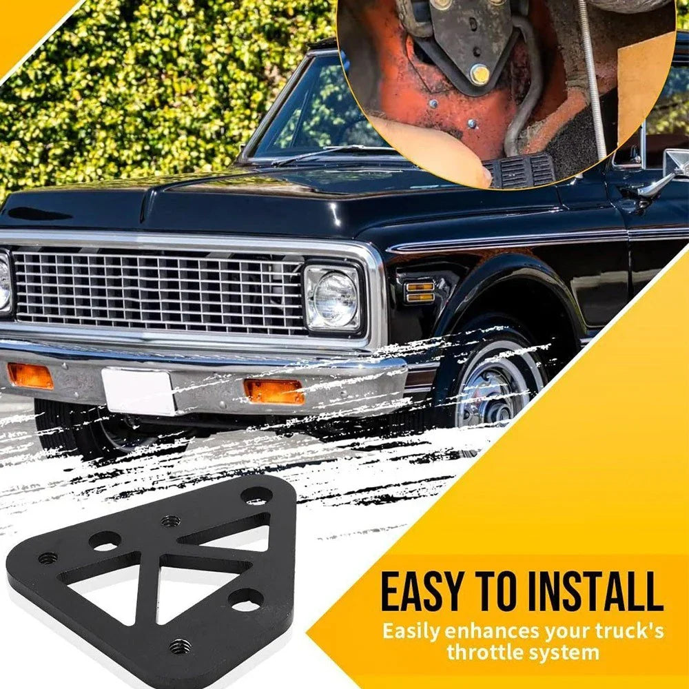Black Gas Pedal Adapter Cable Bracket for Chevy (1967-1972)