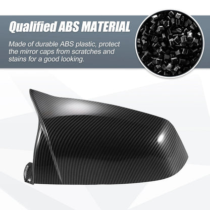 Rearview Mirror Cover Cap Black CF for BMW 5/6/7 Series F01 F02