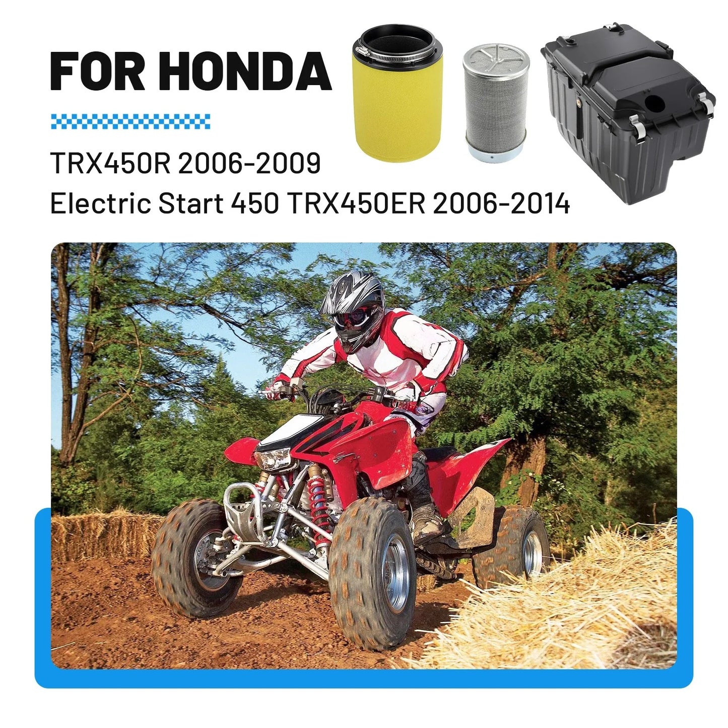 2 x Airbox and Filter Kit for Honda TRX 450R (2004–2014)