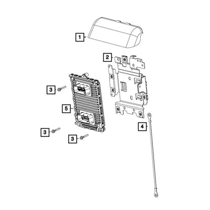 Engine Control Module ECU 68330924AA for 2018-2019 Dodge Durango Jeep