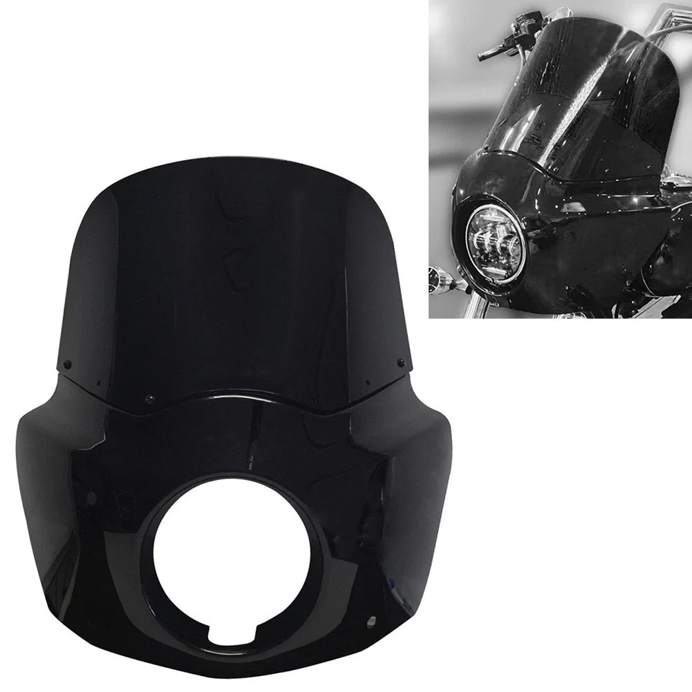11" Black Headlight Fairing Windshield for Harley Softail Street Bob (18-24)