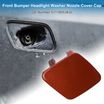 Red Front Right Side Bumper Headlight Washer Nozzle Cover Cap for BMW 1 Series