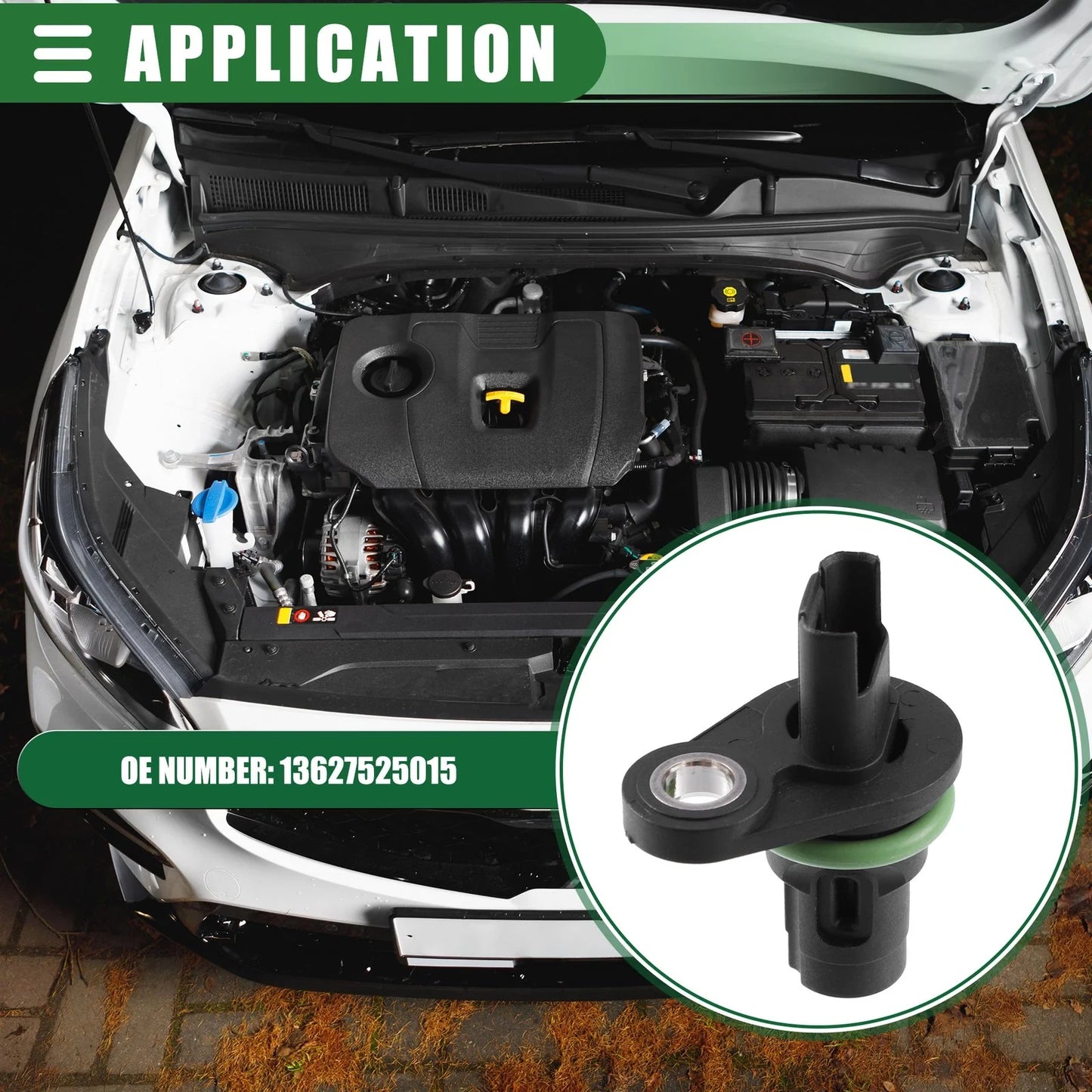 Engine Crankshaft Position Sensor for BMW 328i Black (2007-2013)