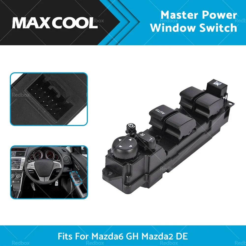 Front Right Master Power Window Switch for Mazda 6 GH, Mazda 2 DE (2008-2012)