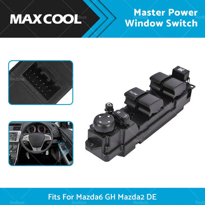 Front Right Master Power Window Switch for Mazda 6 GH, Mazda 2 DE (2008-2012)