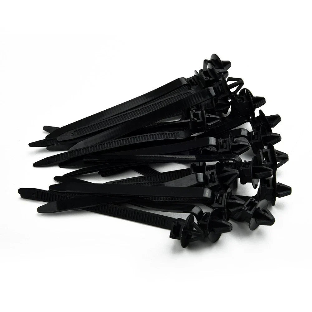 50pcs Nylon Car Cable Tidy Organizer Clips Holder Hose Wire Tie Fixing Strap for Car