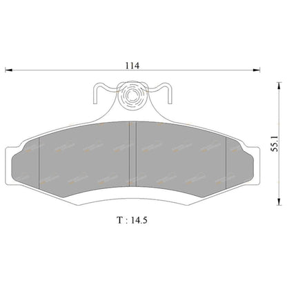 Rear Disc Brake Pad Set for Mitsubishi Verada (1991 - 2004)
