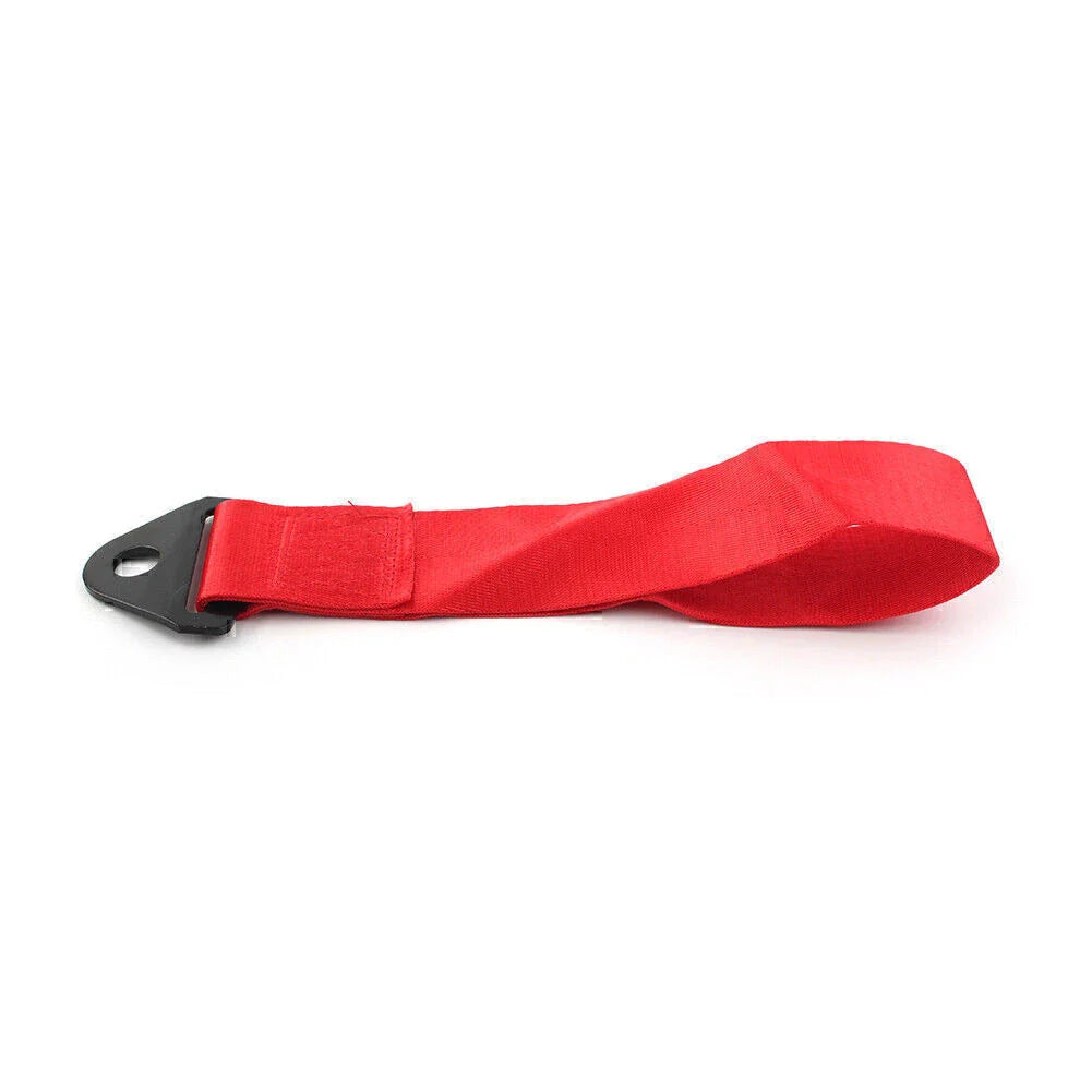 Racing Car Tow Strap Belt Rope Hook Universal Rear/Front Bumper Red