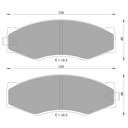 LH+RH Front Disc Brake Pads for Nissan 300ZX Z31 (1984-1986)
