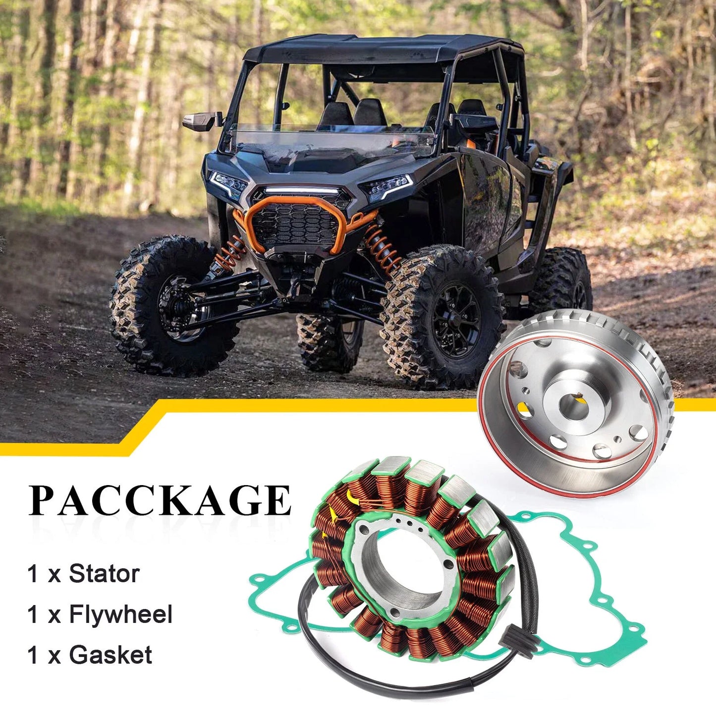 Stator + Flywheel W/ Gasket for Polaris Ranger 900 XP RZR 900/1000 (2013–2024)