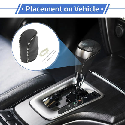 Car Gear Shift Knob Cover for Hyundai Tucson 2010-2013 - 1 x Black Beige