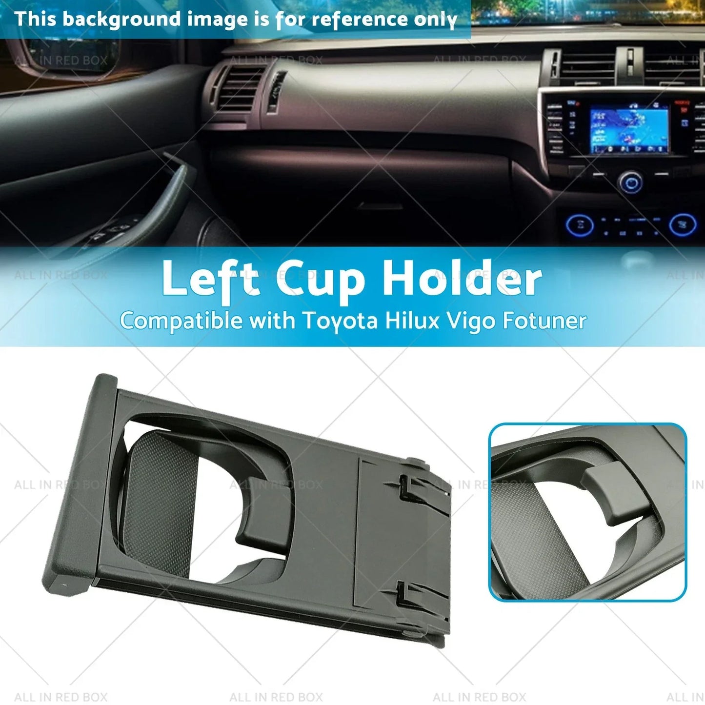 Left Front Cup Holder Trim for Toyota Hilux Vigo Fortuner (2005-2014)
