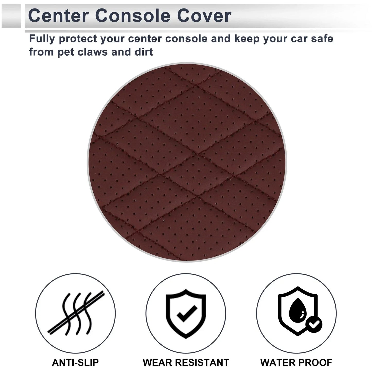 Car Center Console Cover with Storage Bag for BMW X5 (2014-2018)