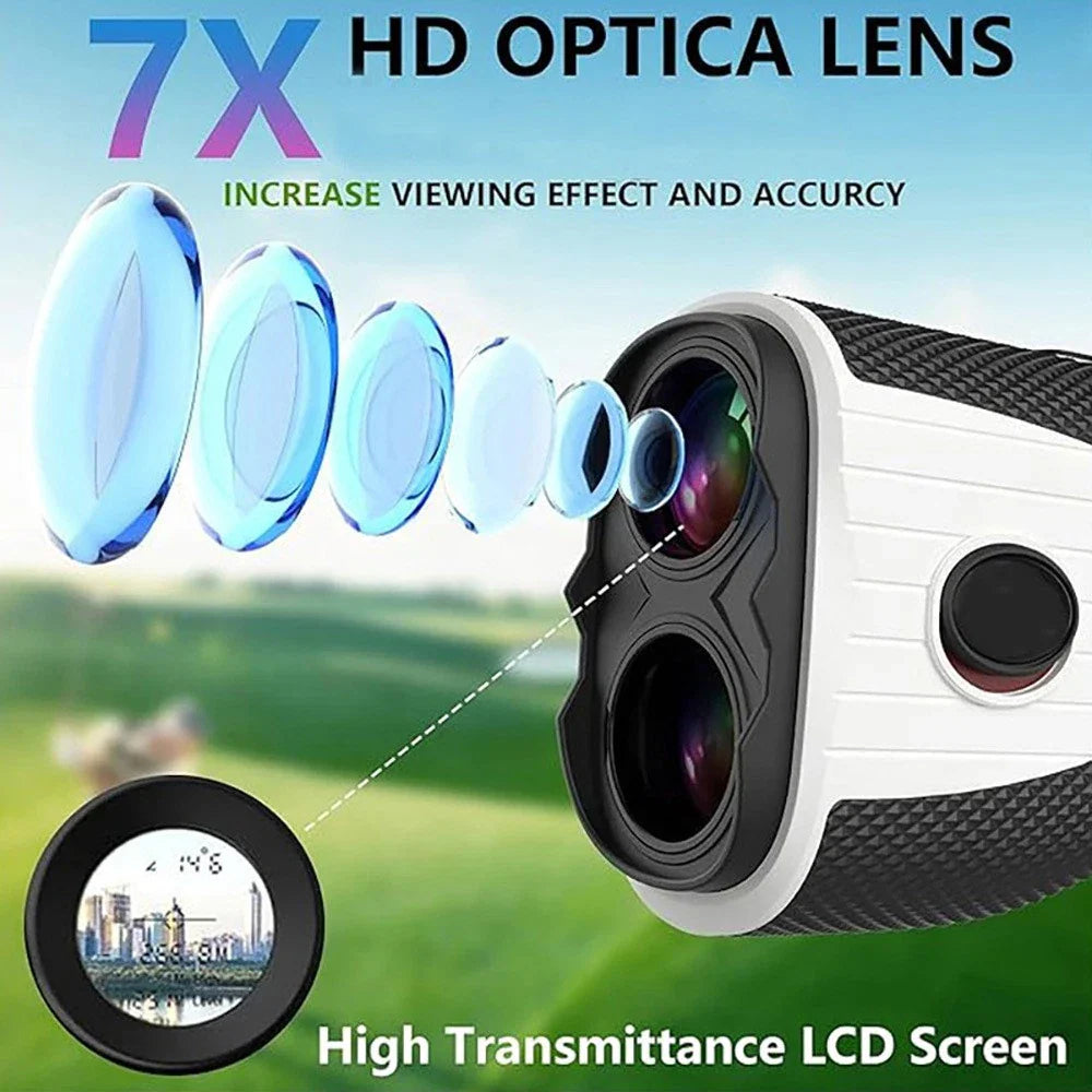 1200 Yards Laser Range Finder 7X Magnification for Golf - USB Charge