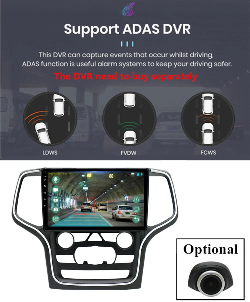 10.1" Android 12.0 Stereo Radio GPS for Jeep Grand Cherokee (2014-2022)