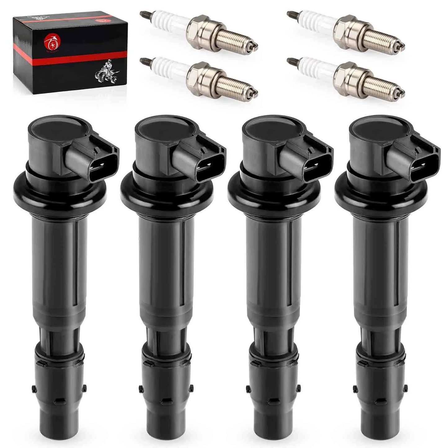 Ignition Coils & Iridium Spark Plugs 4x for Kawasaki ZX-6R