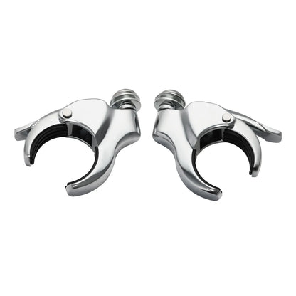 4 x 49mm Windshield Clamps for Harley Fat Bob FXLR (2018-2025) Chrome