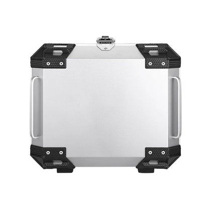 45L Motorcycle Top Box Rear Storage for Scooter - Waterproof Silver